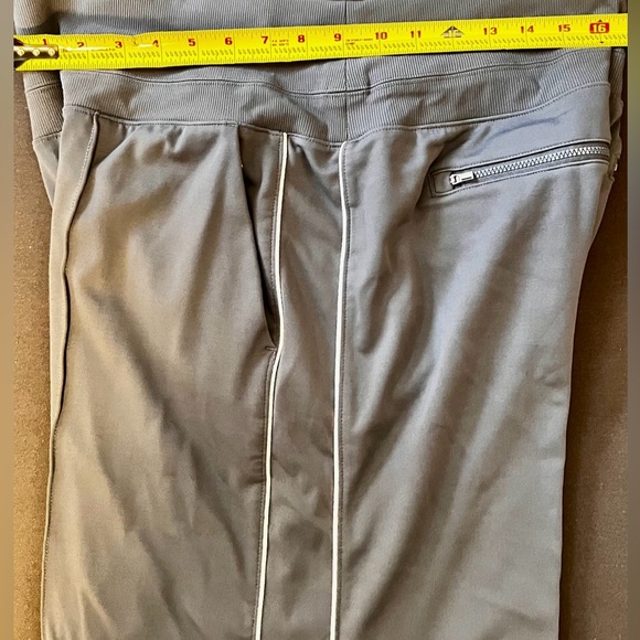 Athleta Venice wide leg, track strip pant Granite blue, white stripe - Picture 5 of 10